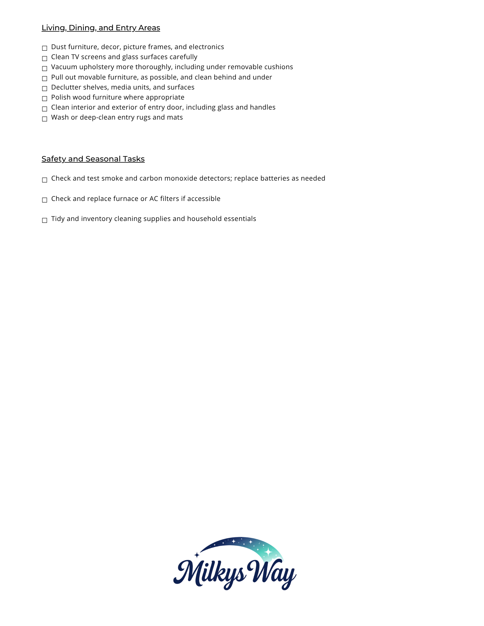 Spring Reset Checklist Page 2
